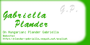 gabriella plander business card